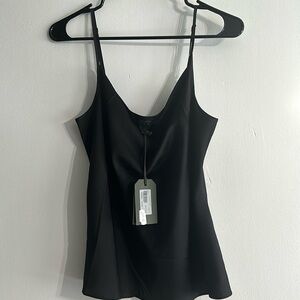 NEW All Saints Blouse Womens Size 8 Hadley Top Sleeveless NWT black